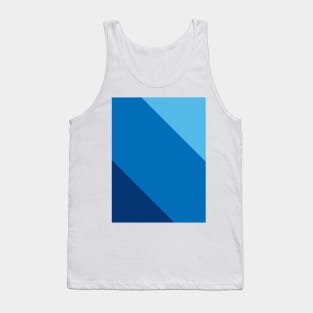 Azure, Cerulean, Royal Blue Diagonal Tank Top